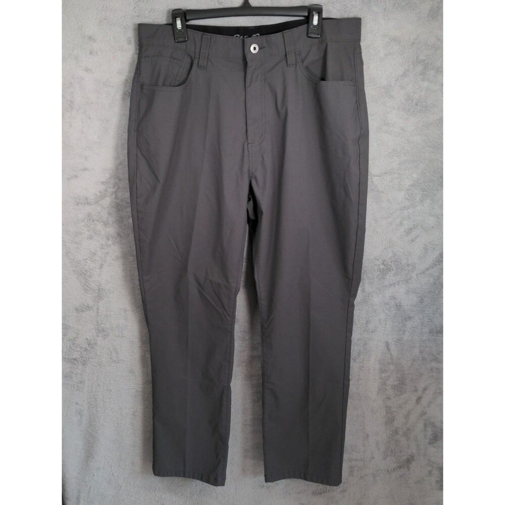 Eddie Bauer Adventure Trek Pants Mens 38x30 Gray Hiking Stretch Water Repellent